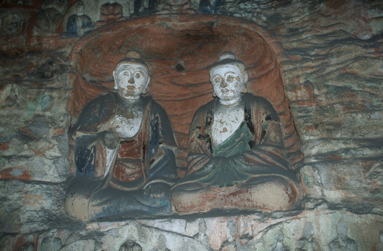 Kína, Shanxi tartomány, Buddha homokkő szobrai Yungang barlangokban alkotó: J.B. and Brown J. Rowbotham