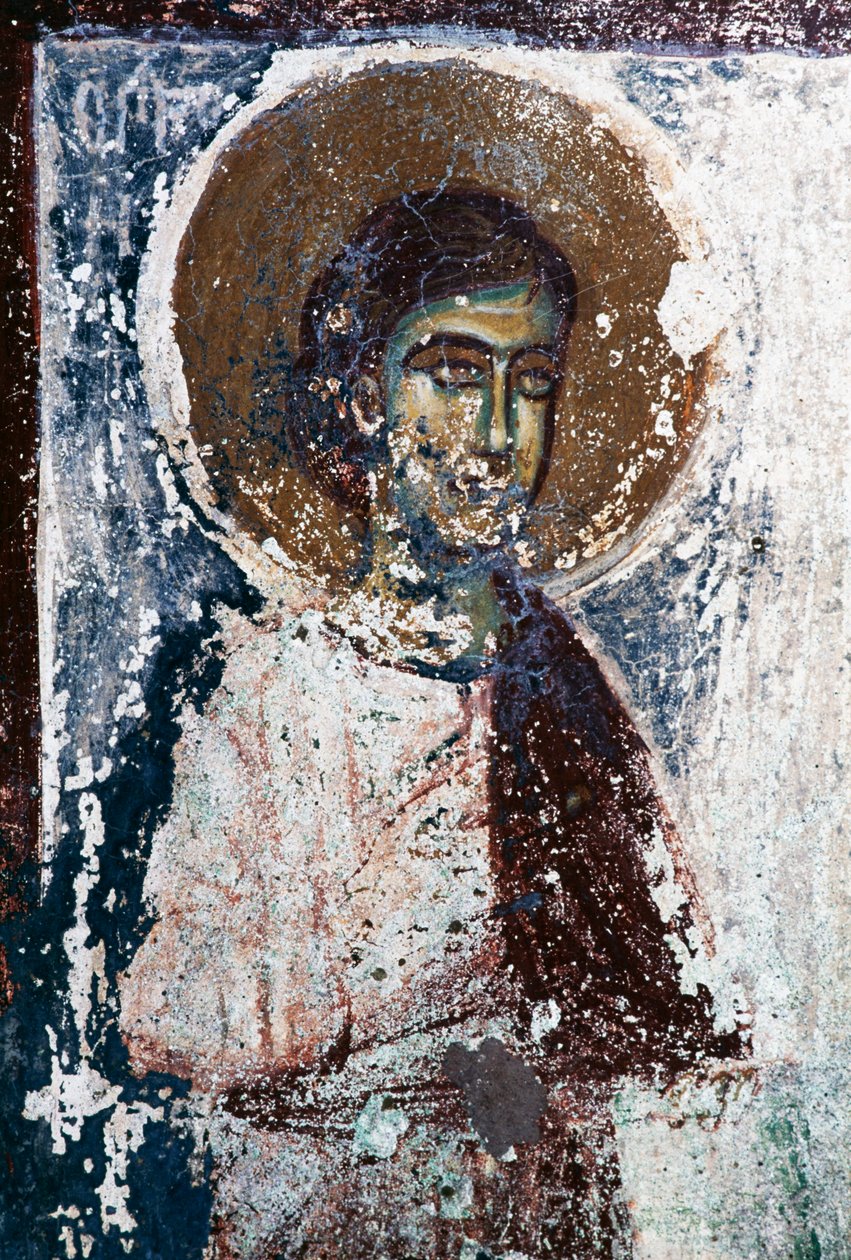 Szent alakja, freskó a Taxiarhon templomban, Old Pyli, Kos-sziget, Görögország (fotó) alkotó: J.B. and Brown J. Rowbotham