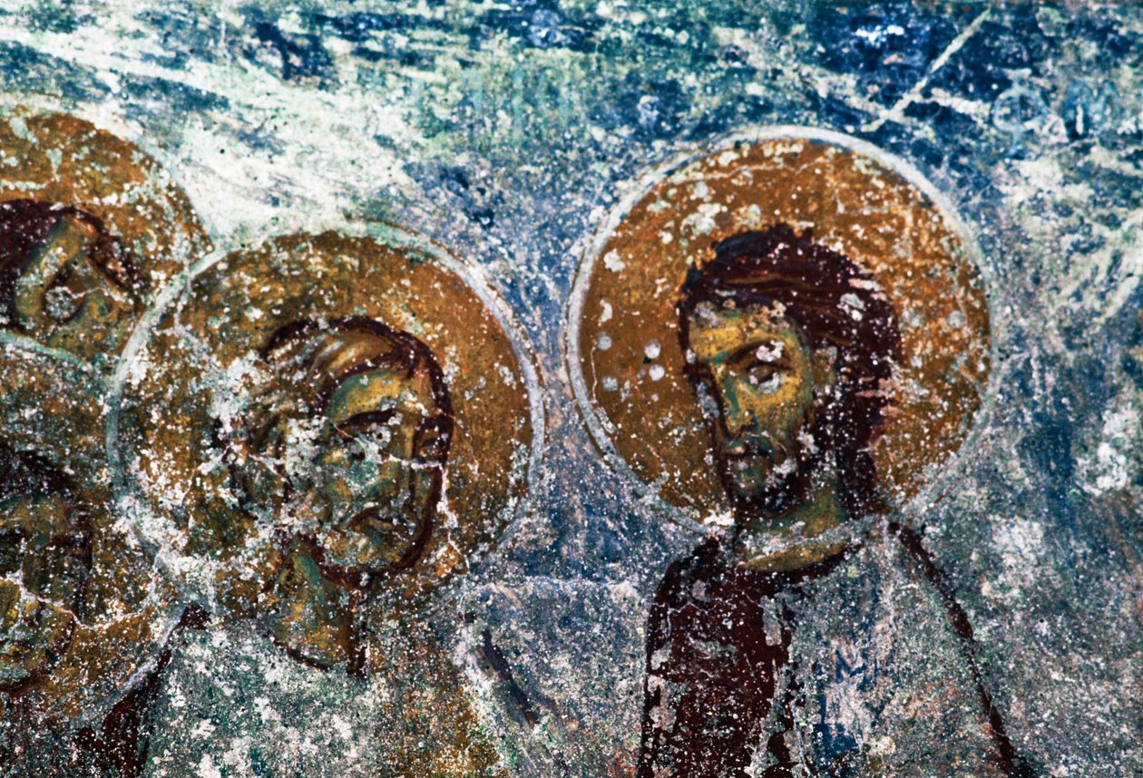 Szentek alakjai, freskó a Taxiarhon templomban, Old Pyli, Kos sziget, Görögország (fotó) alkotó: J.B. and Brown J. Rowbotham