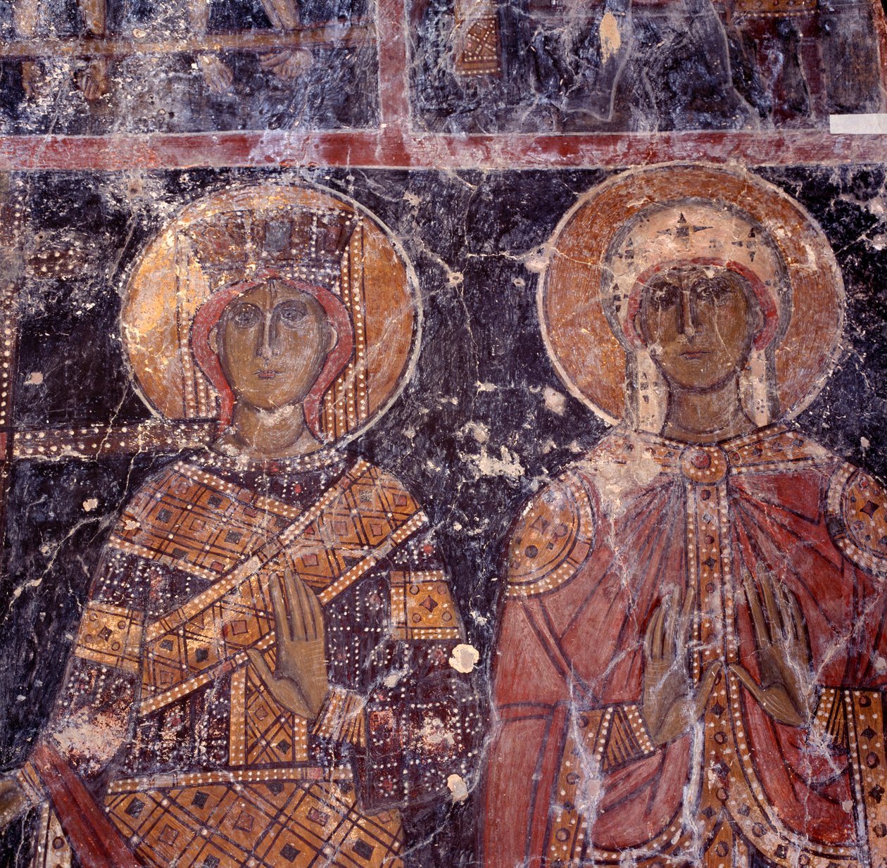 Freskó az Agios Nikolaos bizánci templomban, Maza, Kréta, Görögország alkotó: J.B. and Brown J. Rowbotham