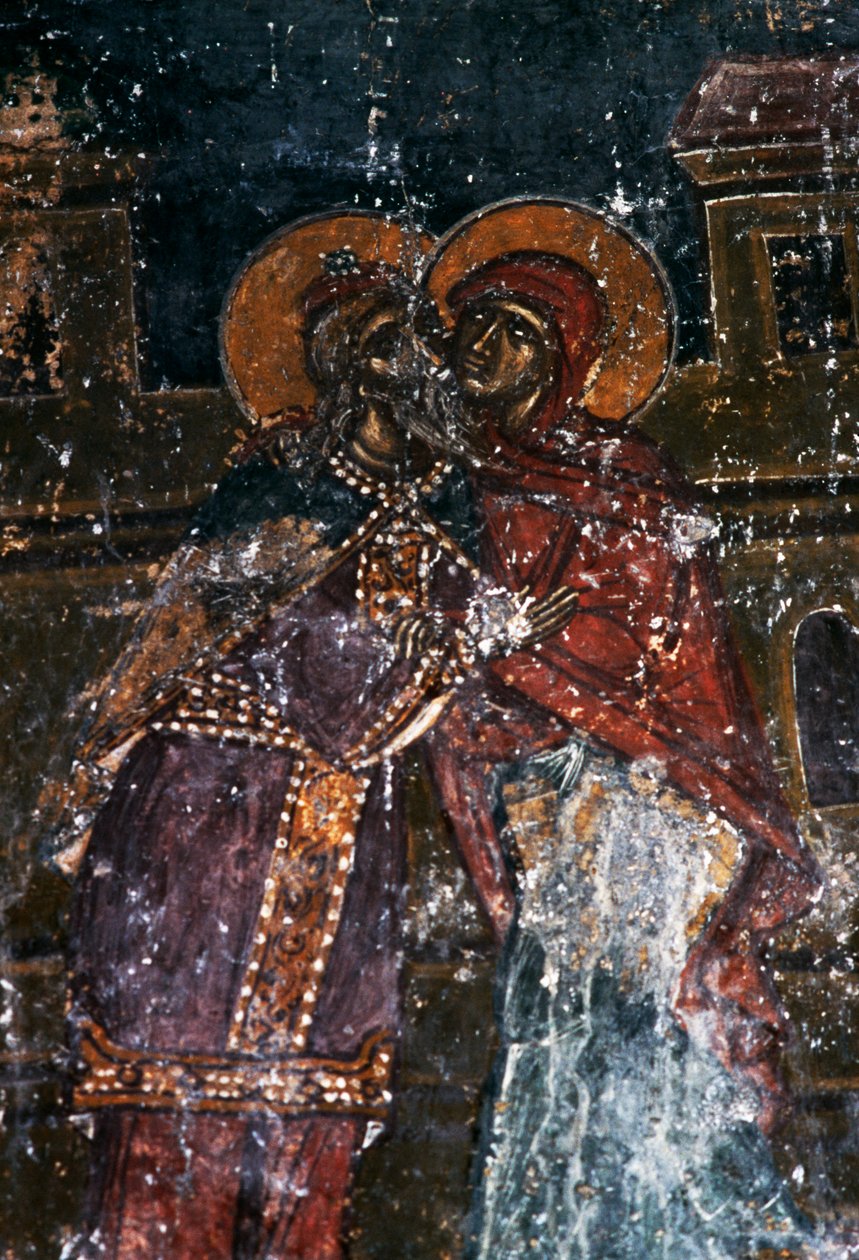Szentek freskója az Agios Ioannis Prodromos templomban, Margariták, Kréta, Görögország (fotó) alkotó: J.B. and Brown J. Rowbotham