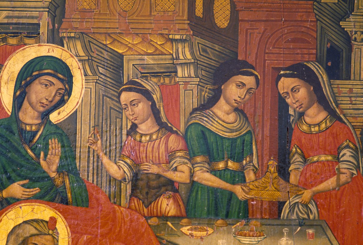 Madonna és ételhordó nők, Arkadi, Kréta, Görögország (fotó) alkotó: J.B. and Brown J. Rowbotham