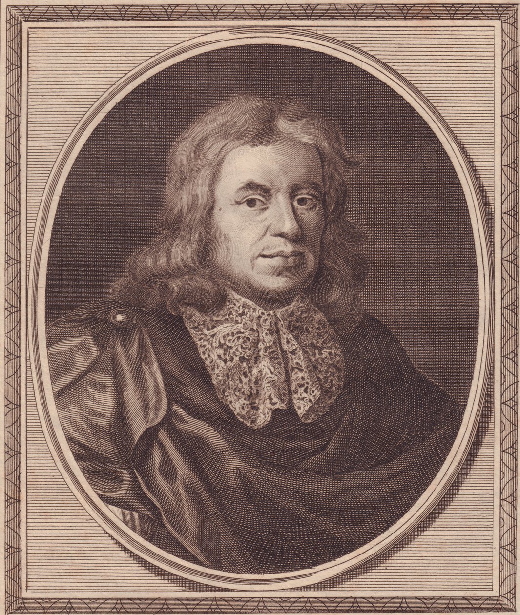Thomas Sydenham (1624-1689) angol orvos portréja, John Goldar (1729-1795) rézmetszete P Lely festményéből alkotó: J.B. and Brown J. Rowbotham