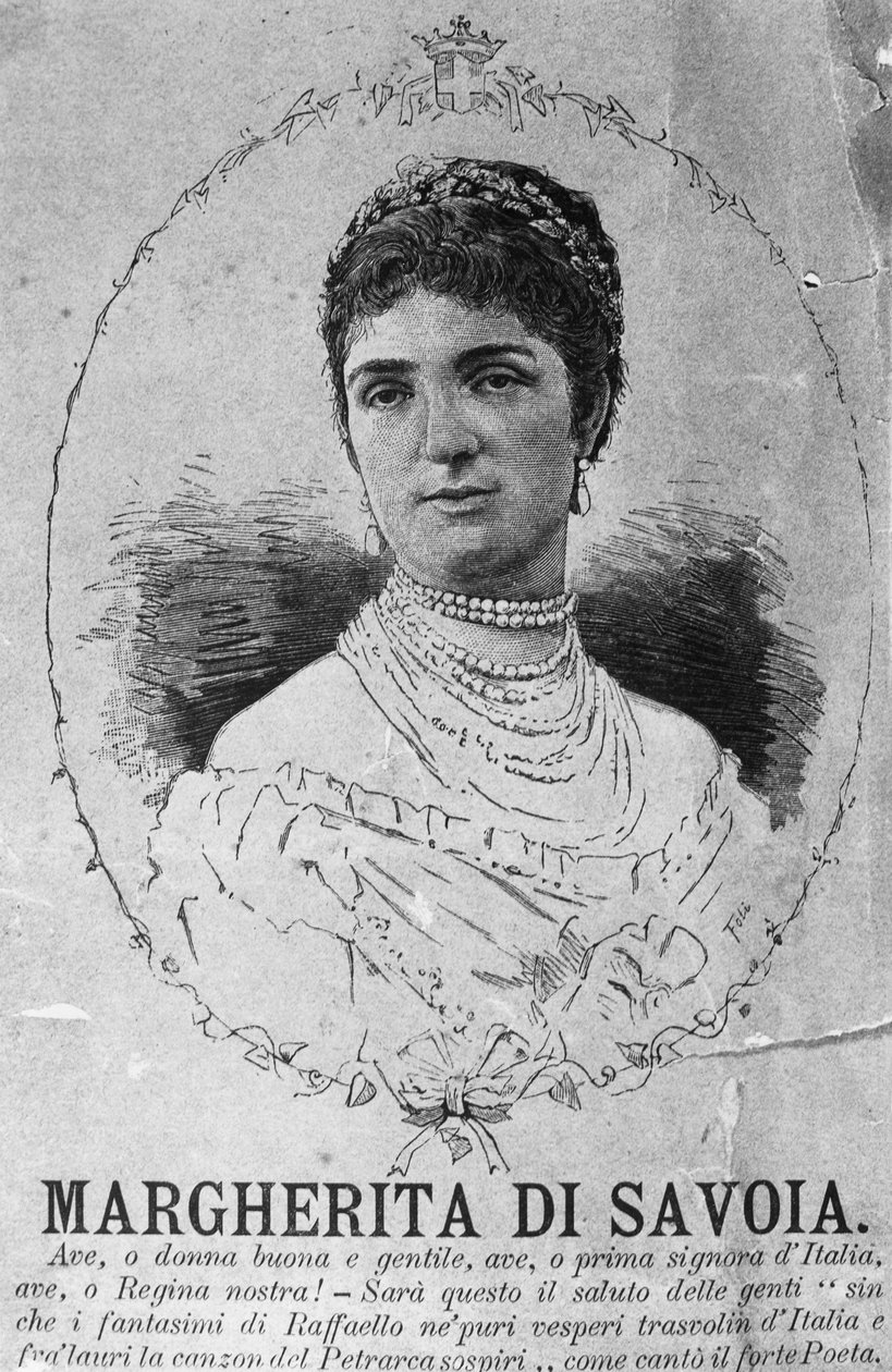 Savoyai Margit hercegnő (1851-1926) portréja, az Olasz Királyság királynéja, I. Umberto házasságából. alkotó: J.B. and Brown J. Rowbotham