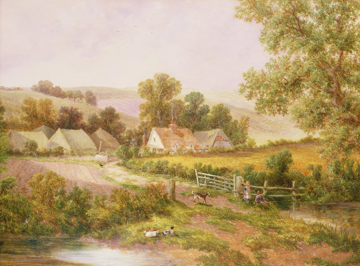Farmyard jelenet alkotó: C.L. Boes