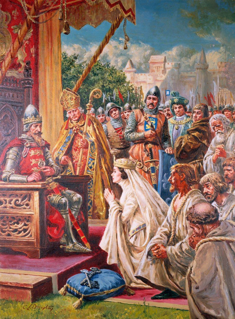 A királyok színpompája - A százéves háború (gouache, papír) alkotó: C.L. Doughty
