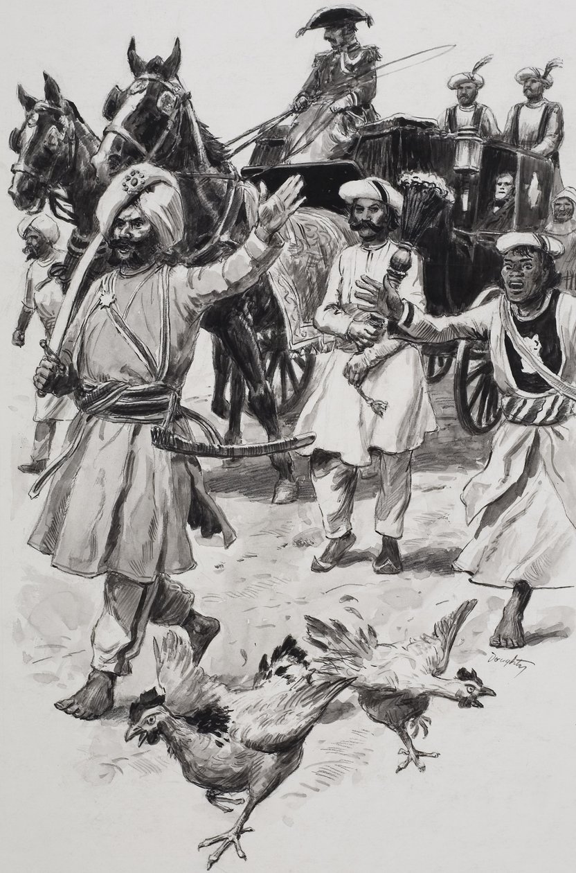 Kelet-indiai Társaság (gouache, papír) alkotó: C.L. Doughty