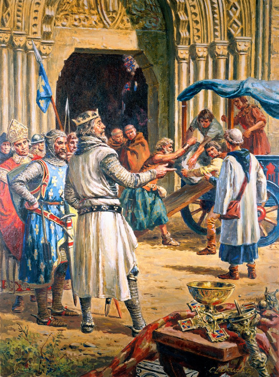 I. Edward (1239-1307) A skótok kalapácsa (gouache, papír) alkotó: C.L. Doughty