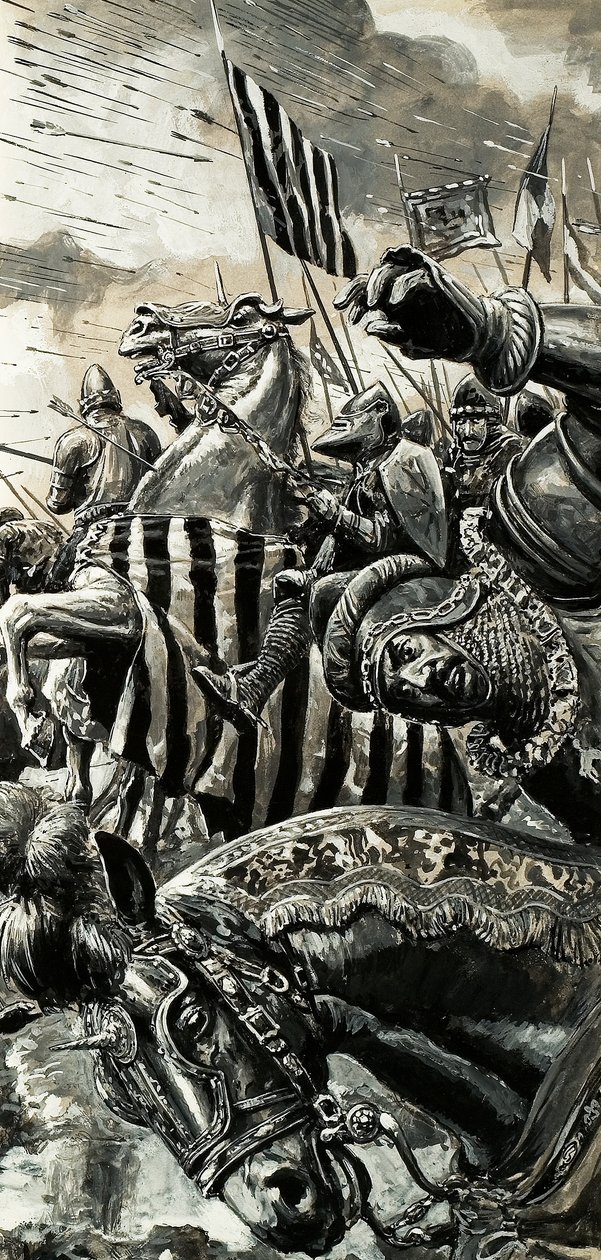 Francia tűz alatt az agincourt-i csatában alkotó: C.L. Doughty