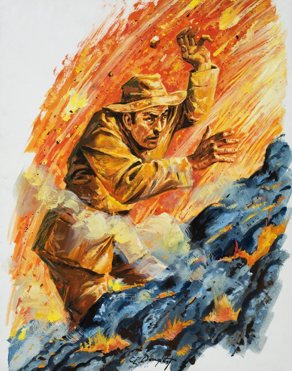A tüzes kemencébe (gouache, papír) alkotó: C.L. Doughty