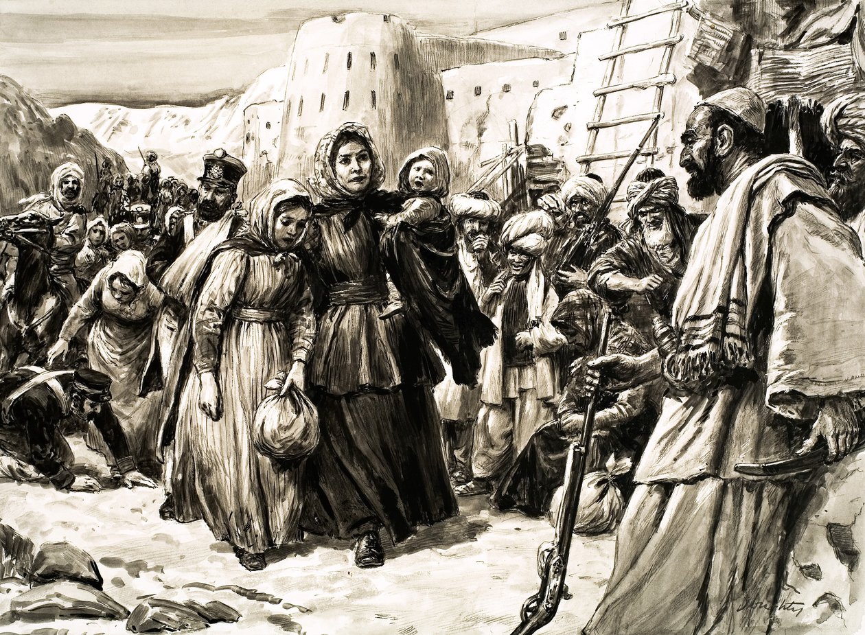Lady Florentia Sale: (gouache, papír) alkotó: C.L. Doughty