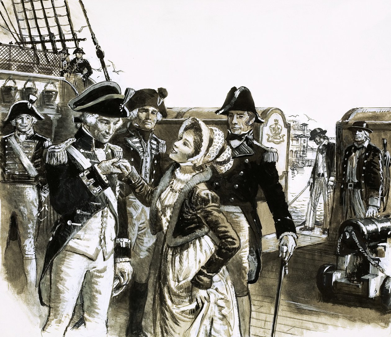 A grúzok: A tragikus szerelmesek. Nelson és Lady Hamilton alkotó: C.L. Doughty