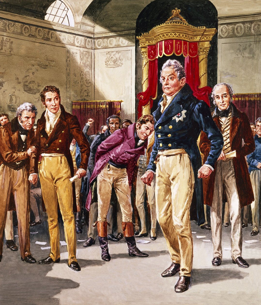 IV. Vilmos (1765-1837) A reformátorok diadala (gouache, papír) alkotó: C.L. Doughty