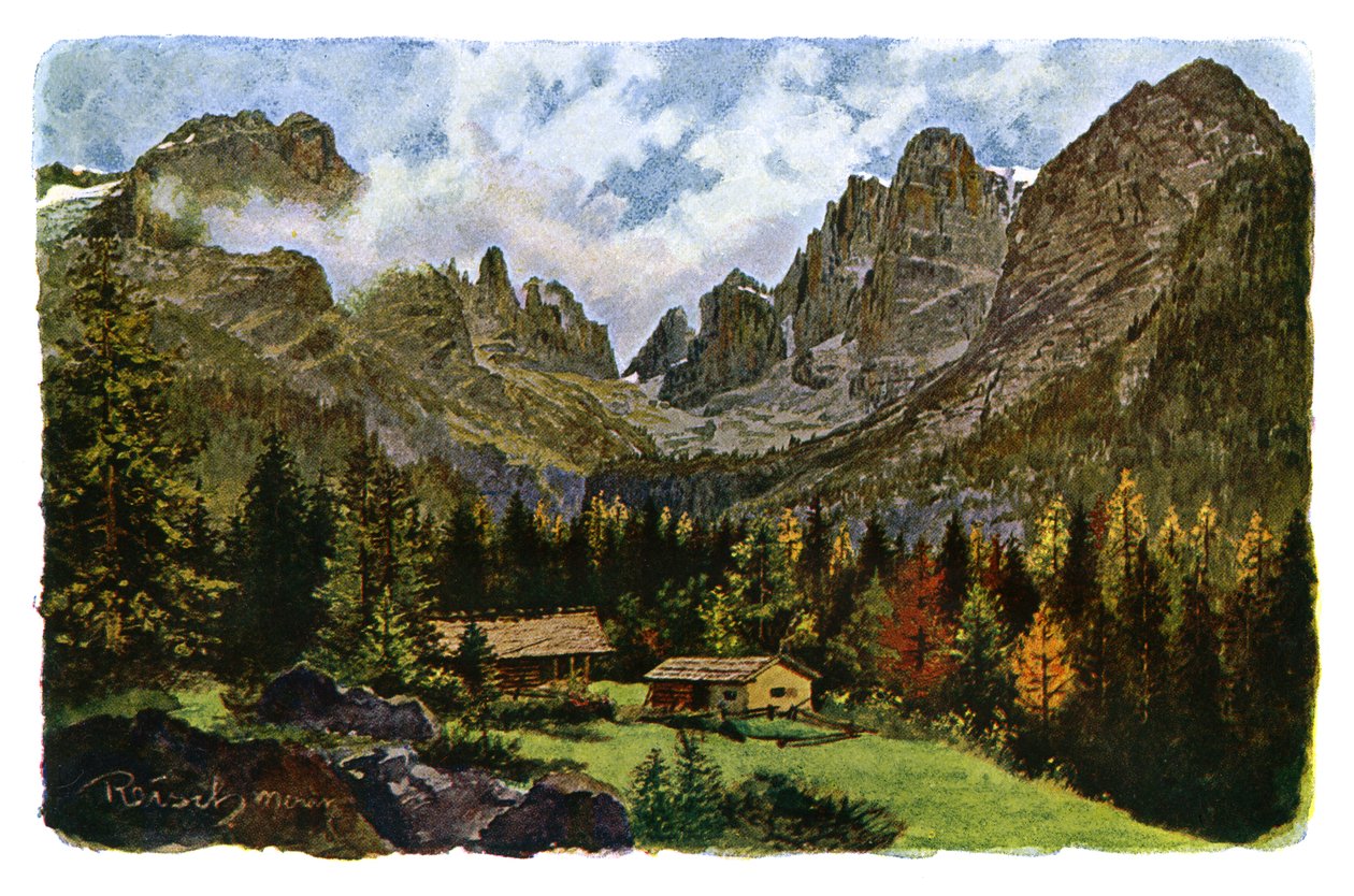 A Nambino-tó és a Brentagroup, Tirol, 1901 alkotó: CM Reisch
