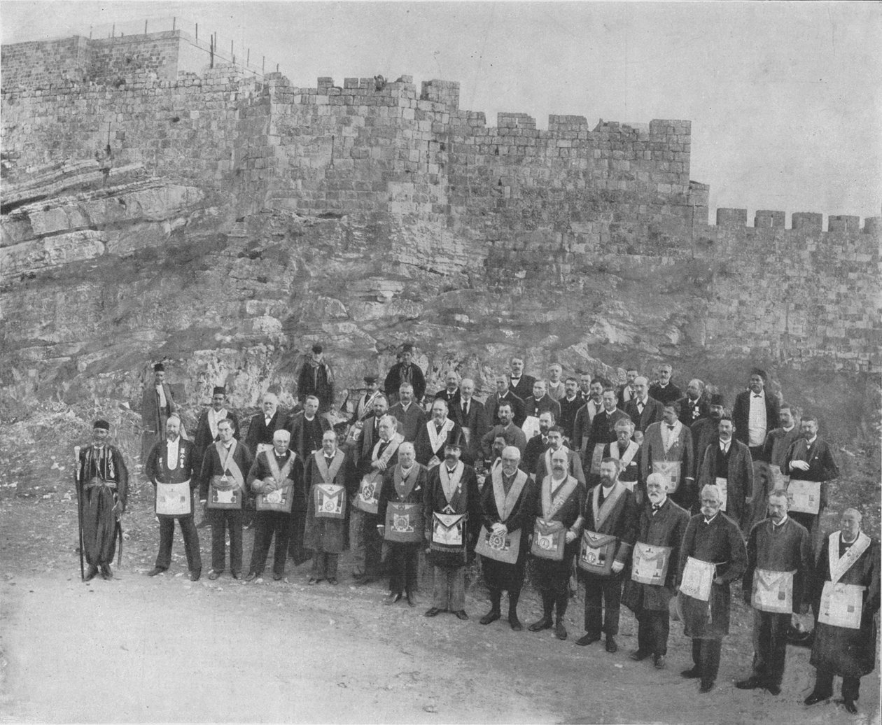 „Angol szabadkőművesek Jeruzsálemben”, 1898 alkotó: CN Tadros