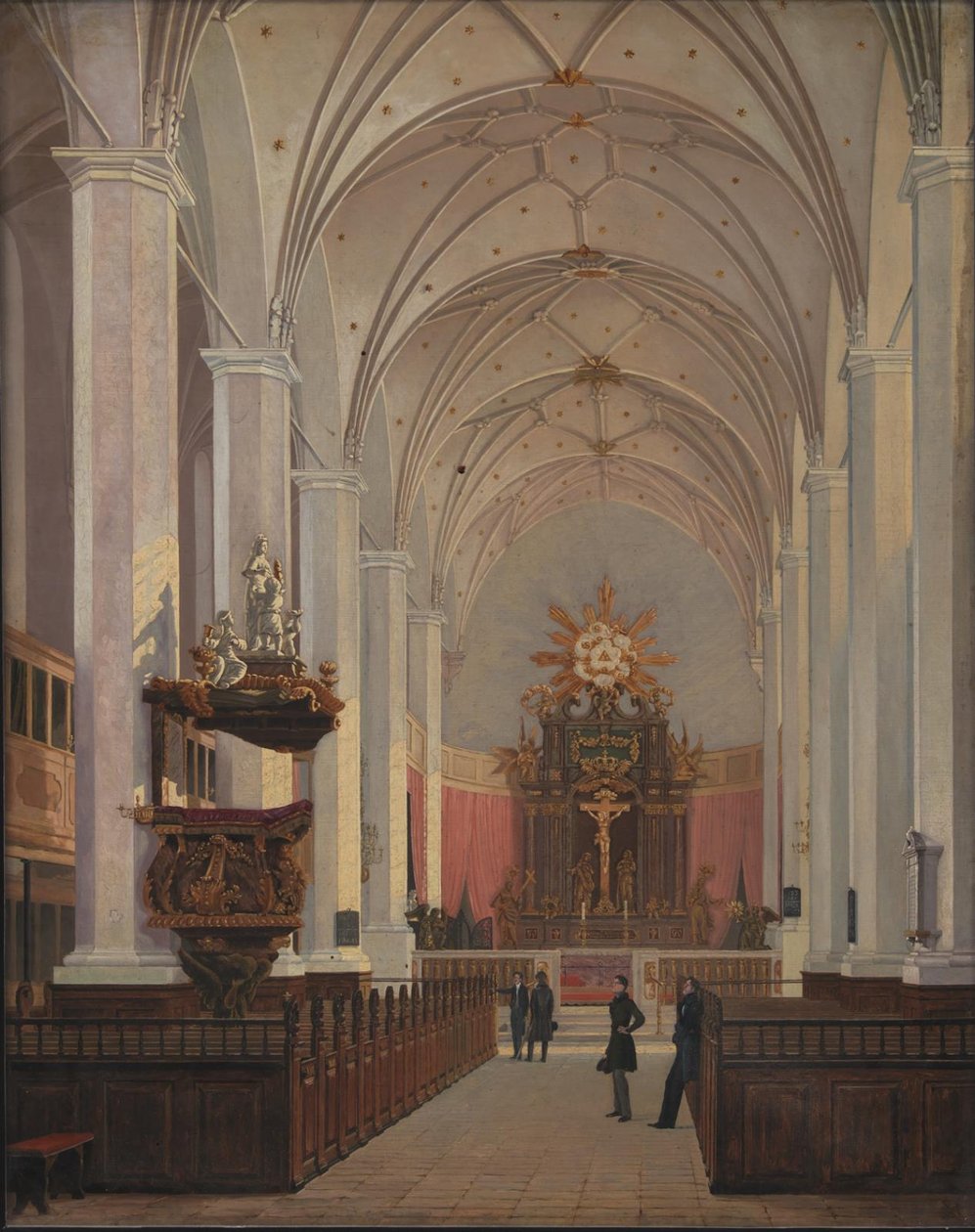 A Szentháromság templom belseje alkotó: C.O. Zeuthen