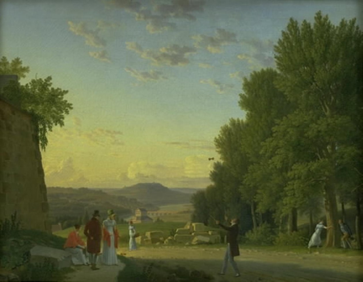 Kilátás a Meudon kastélyból alkotó: Christoffer Wilhelm Eckersberg