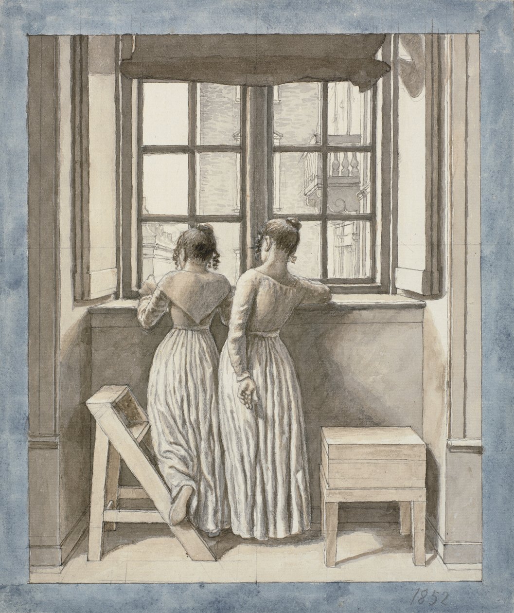 A Művész Stúdió ablakában alkotó: Christoffer Wilhelm Eckersberg