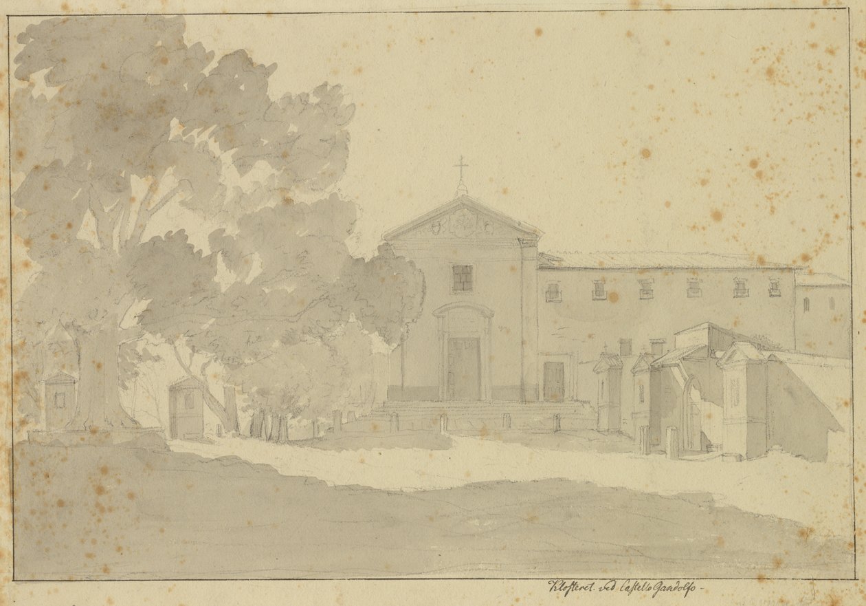 A kapucinus kolostor Castel Gandolfóban, Rómától délkeletre. alkotó: Christoffer Wilhelm Eckersberg
