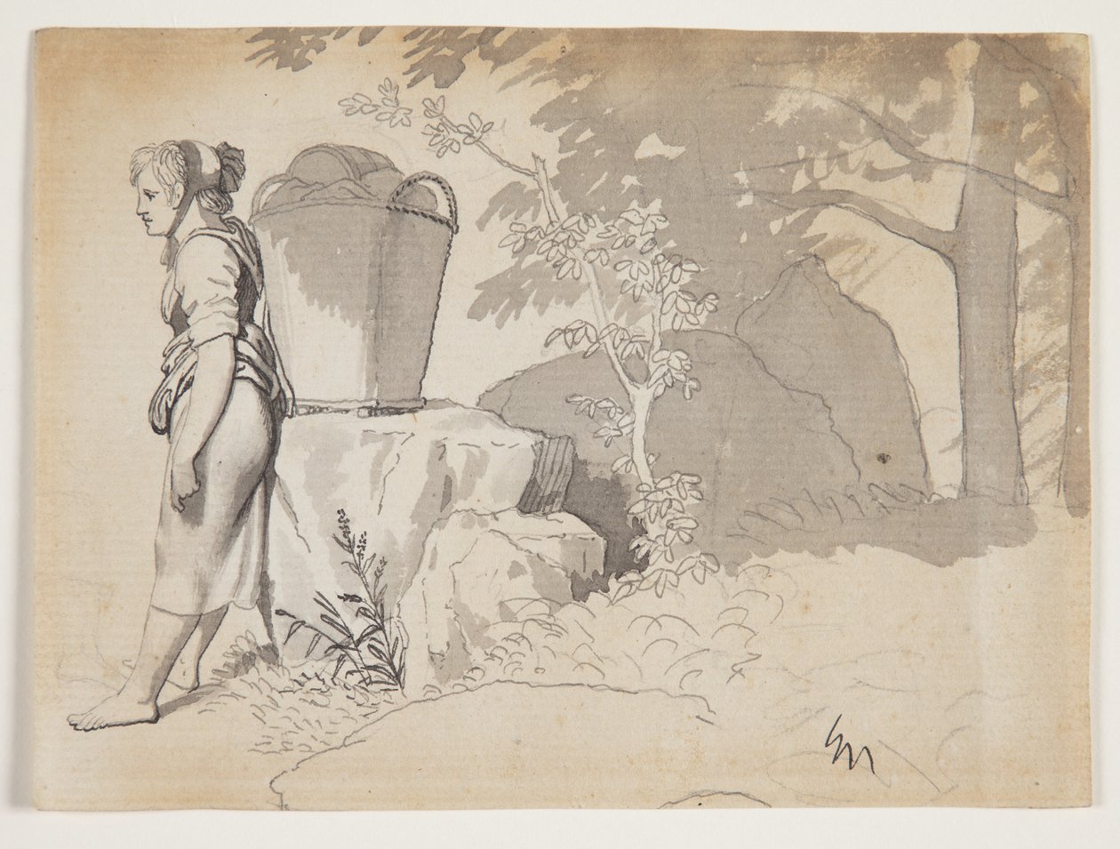 Egy parasztasszony pihen alkotó: Christoffer Wilhelm Eckersberg