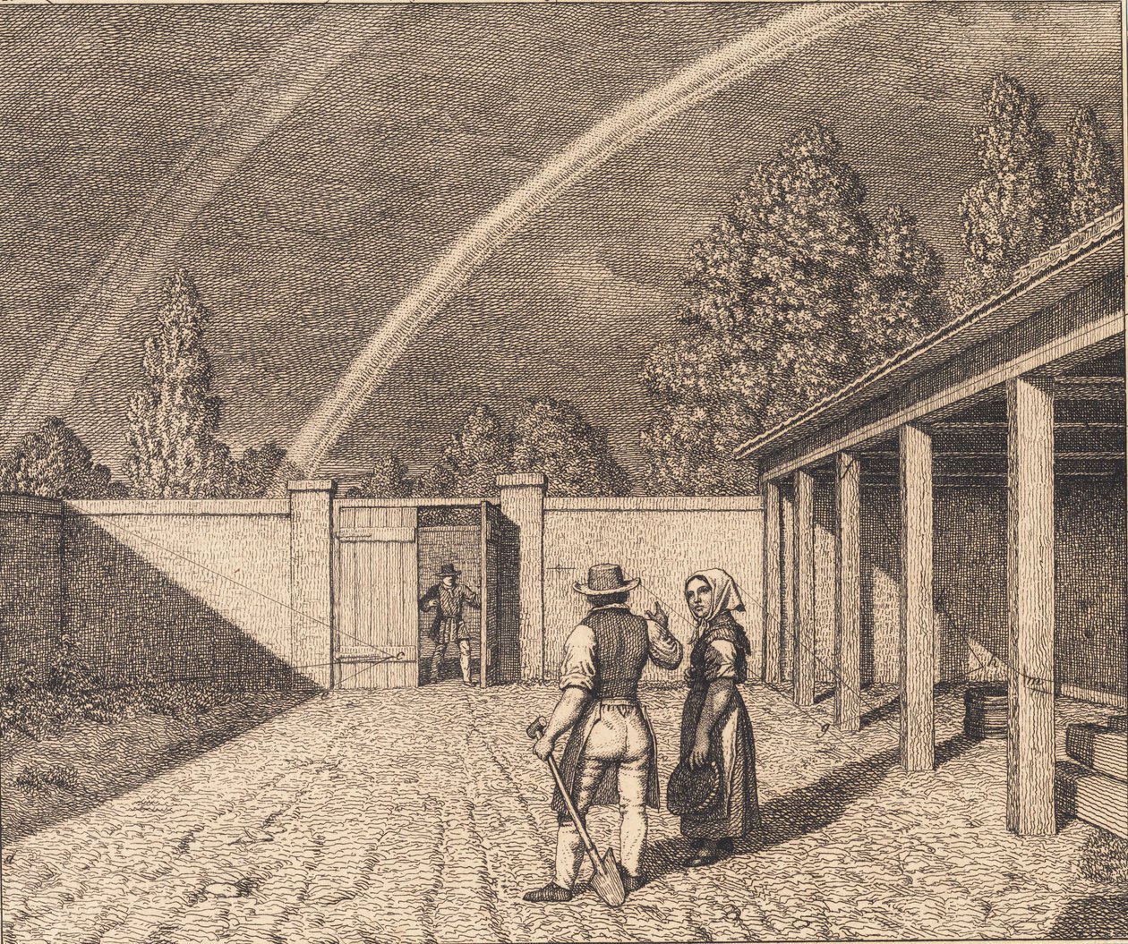 Dupla szivárvány. Illusztráció: "Lineáris perspektíva", V. tábla alkotó: Christoffer Wilhelm Eckersberg