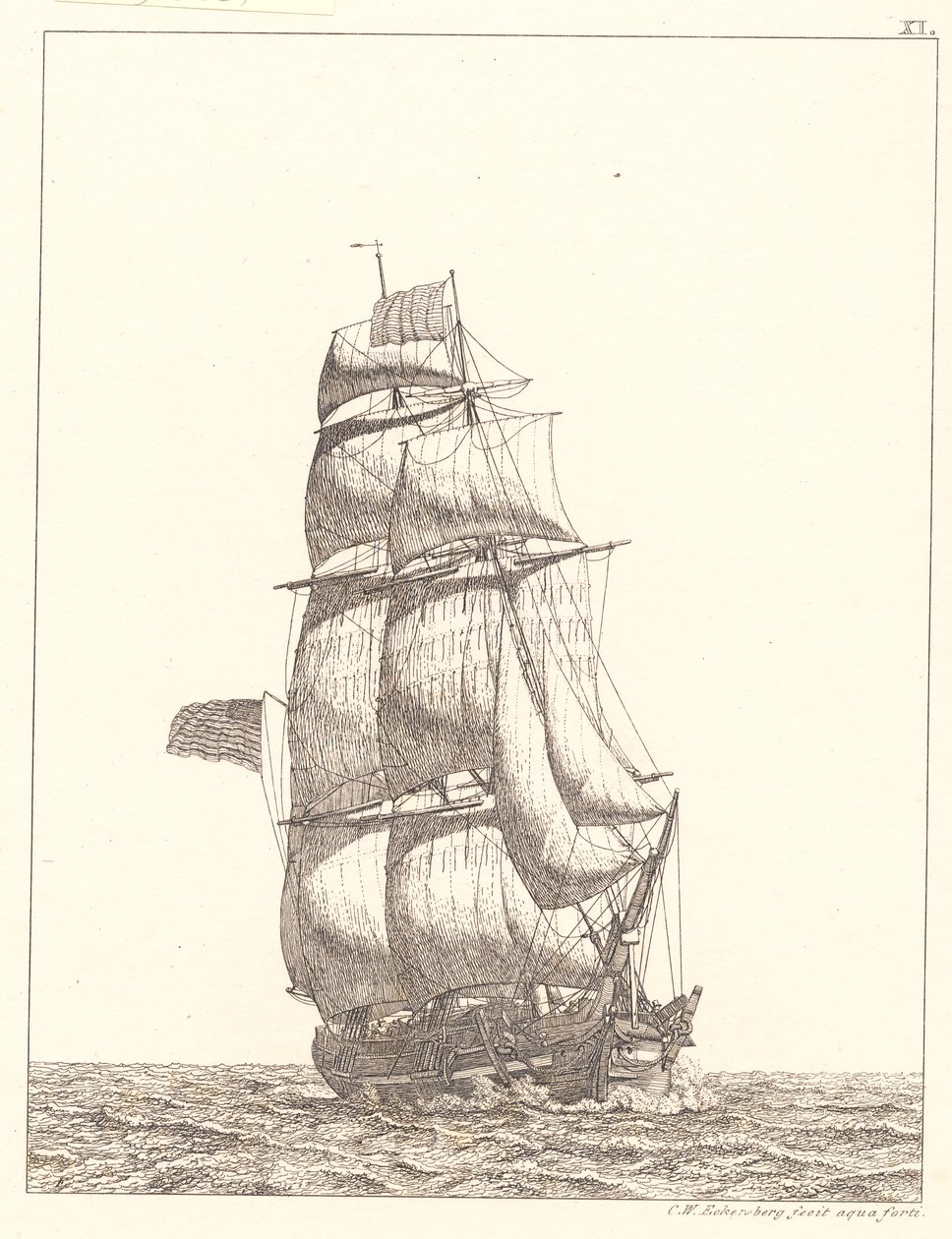 Egy észak-amerikai brig alkotó: Christoffer Wilhelm Eckersberg