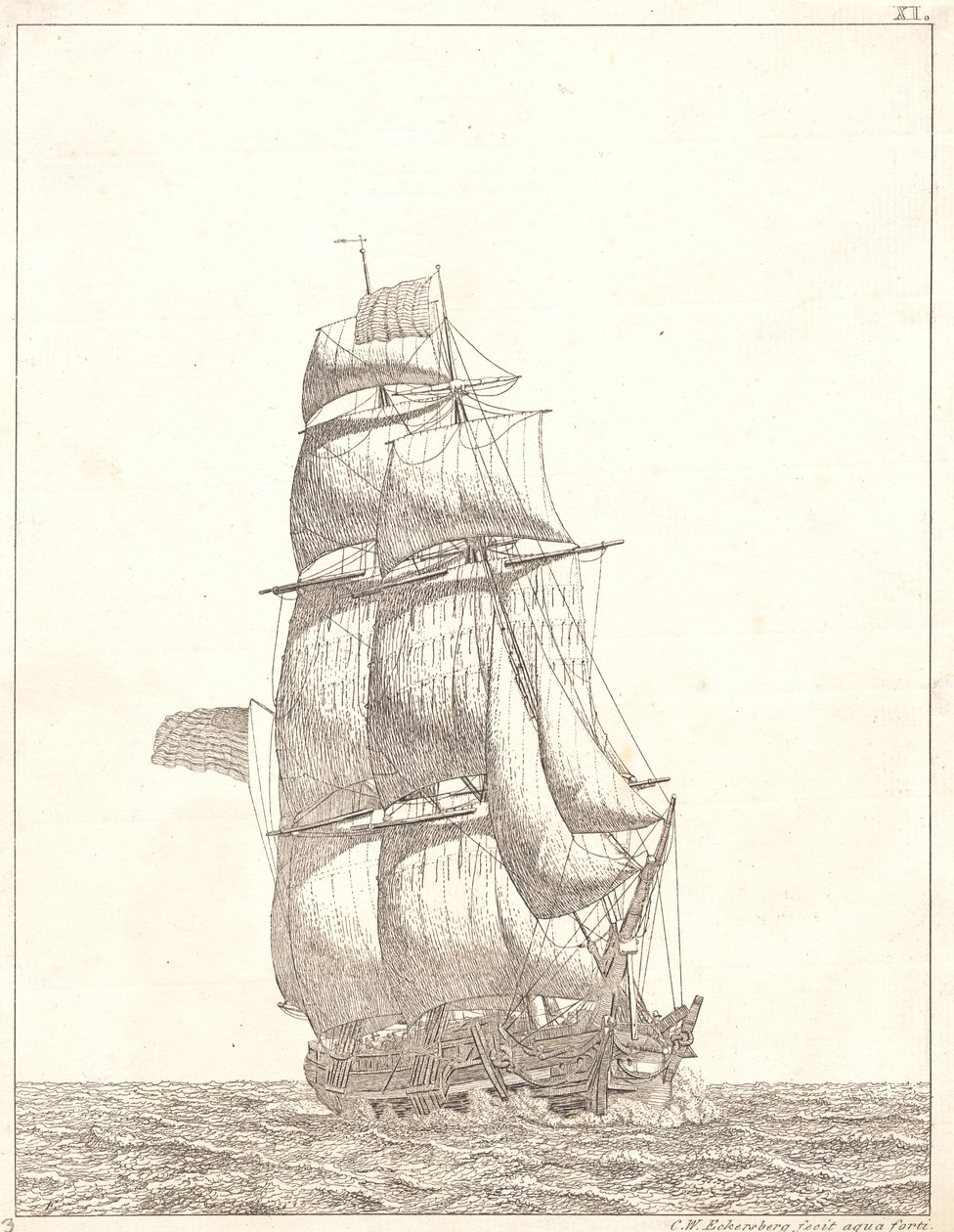 Egy észak-amerikai brig alkotó: Christoffer Wilhelm Eckersberg