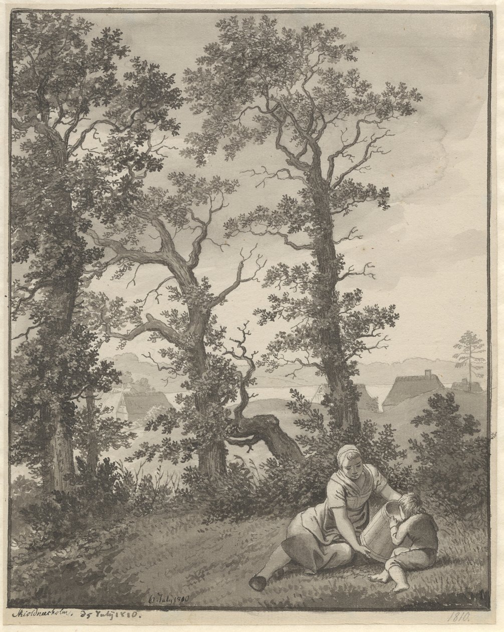 Skjoldnæsholm környékéről alkotó: Christoffer Wilhelm Eckersberg