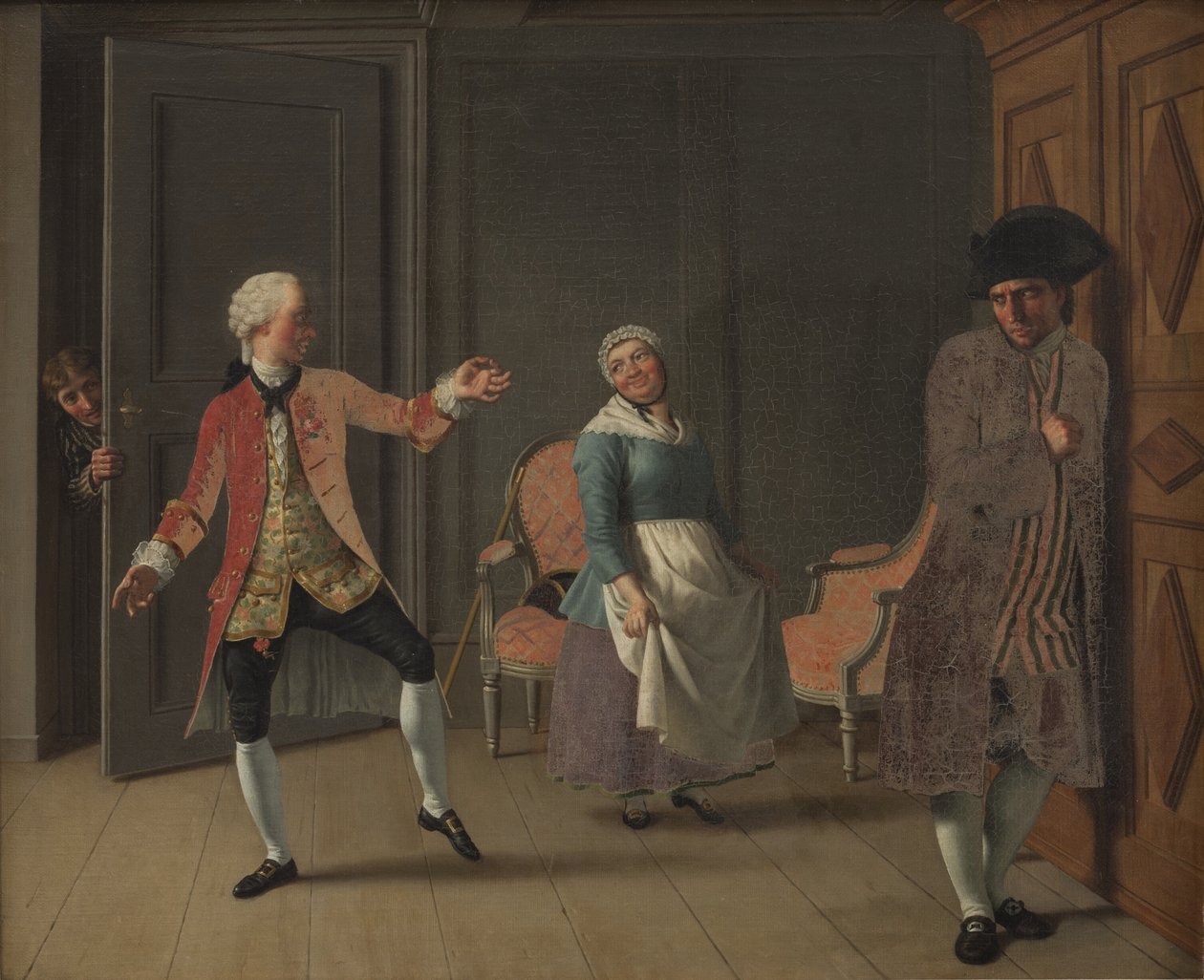 Ludvig Holberg „Jean de France” című művéből, 1. felvonás, 6. jelenet alkotó: Christoffer Wilhelm Eckersberg
