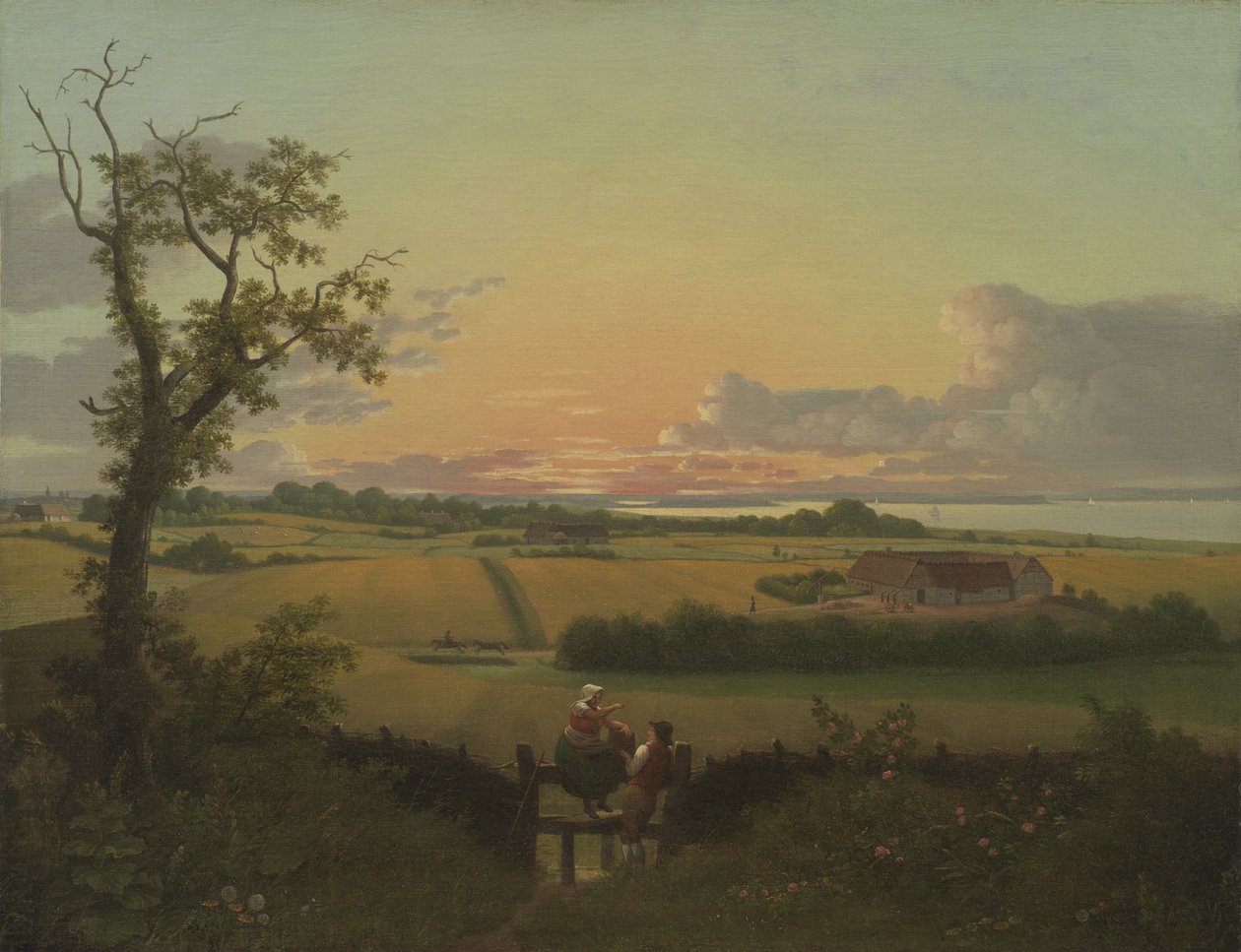 Táj egy stílusban. Møn szigete alkotó: Christoffer Wilhelm Eckersberg
