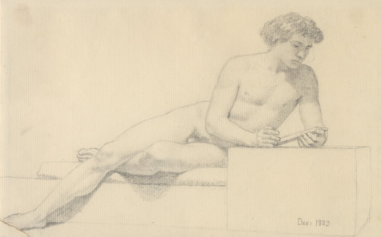 Hazug férfi modell. alkotó: Christoffer Wilhelm Eckersberg