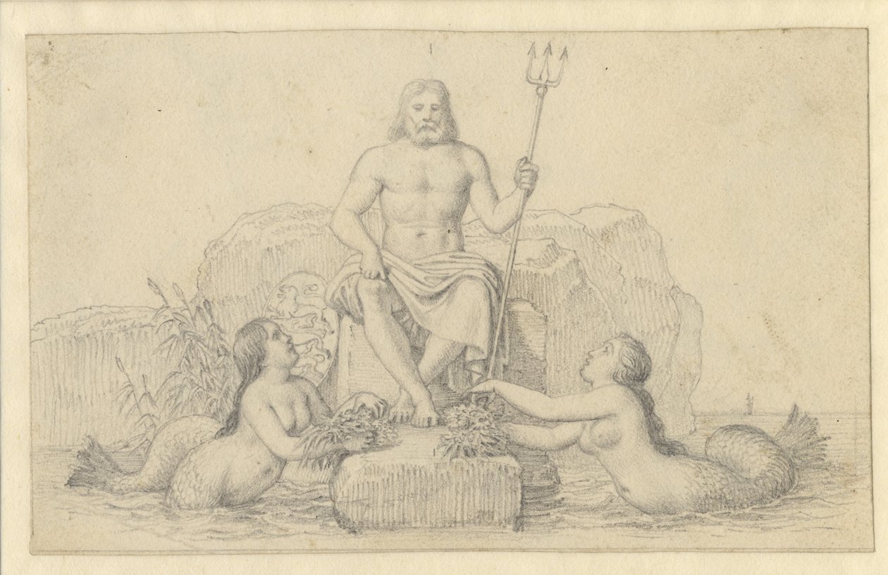Neptunusz és két nereida. alkotó: Christoffer Wilhelm Eckersberg