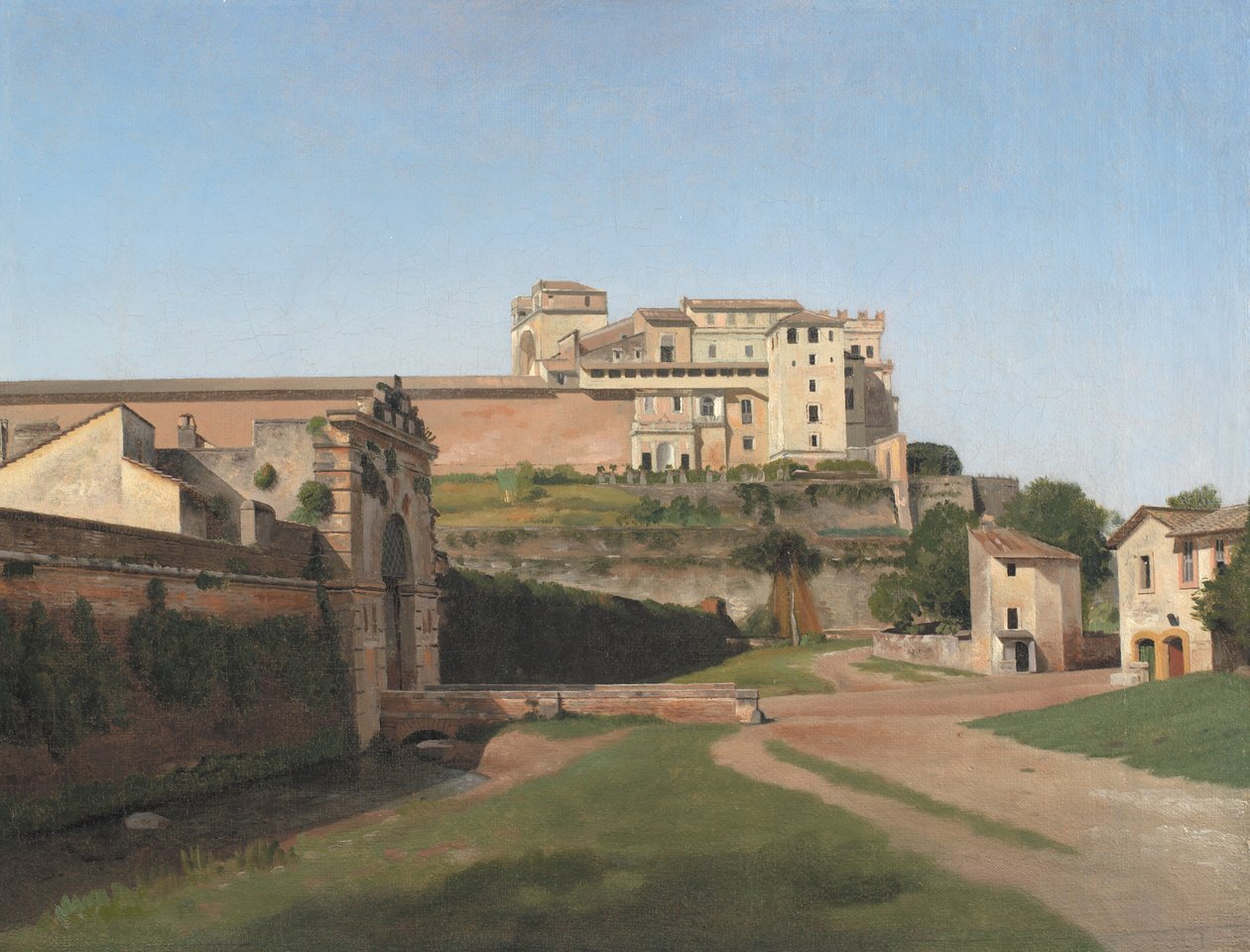Porta Angelica és a Vatikán része alkotó: Christoffer Wilhelm Eckersberg
