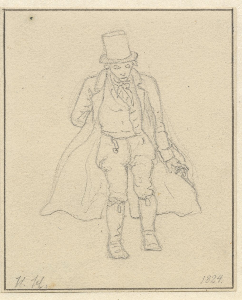 Hans Hansen portréfestő, egész alak alkotó: Christoffer Wilhelm Eckersberg