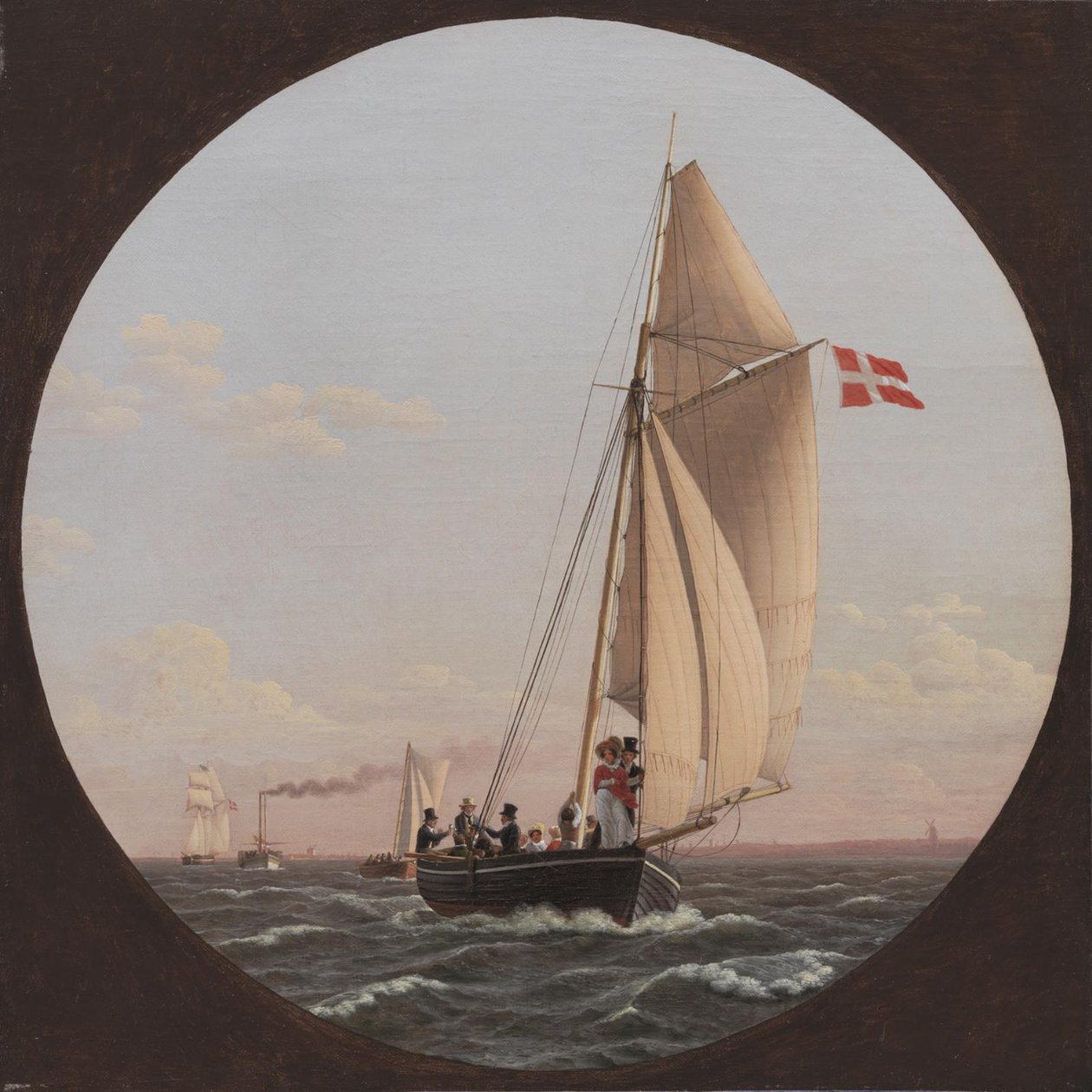Hajózás Koppenhágából Charlottenlundba alkotó: Christoffer Wilhelm Eckersberg