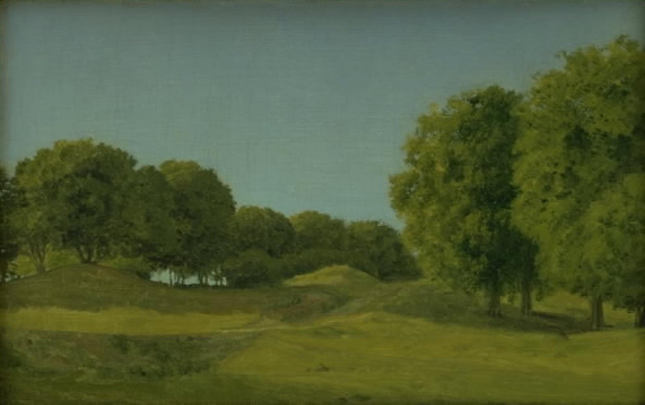 Tanulmány a Koppenhága melletti Deerparkból alkotó: Christoffer Wilhelm Eckersberg