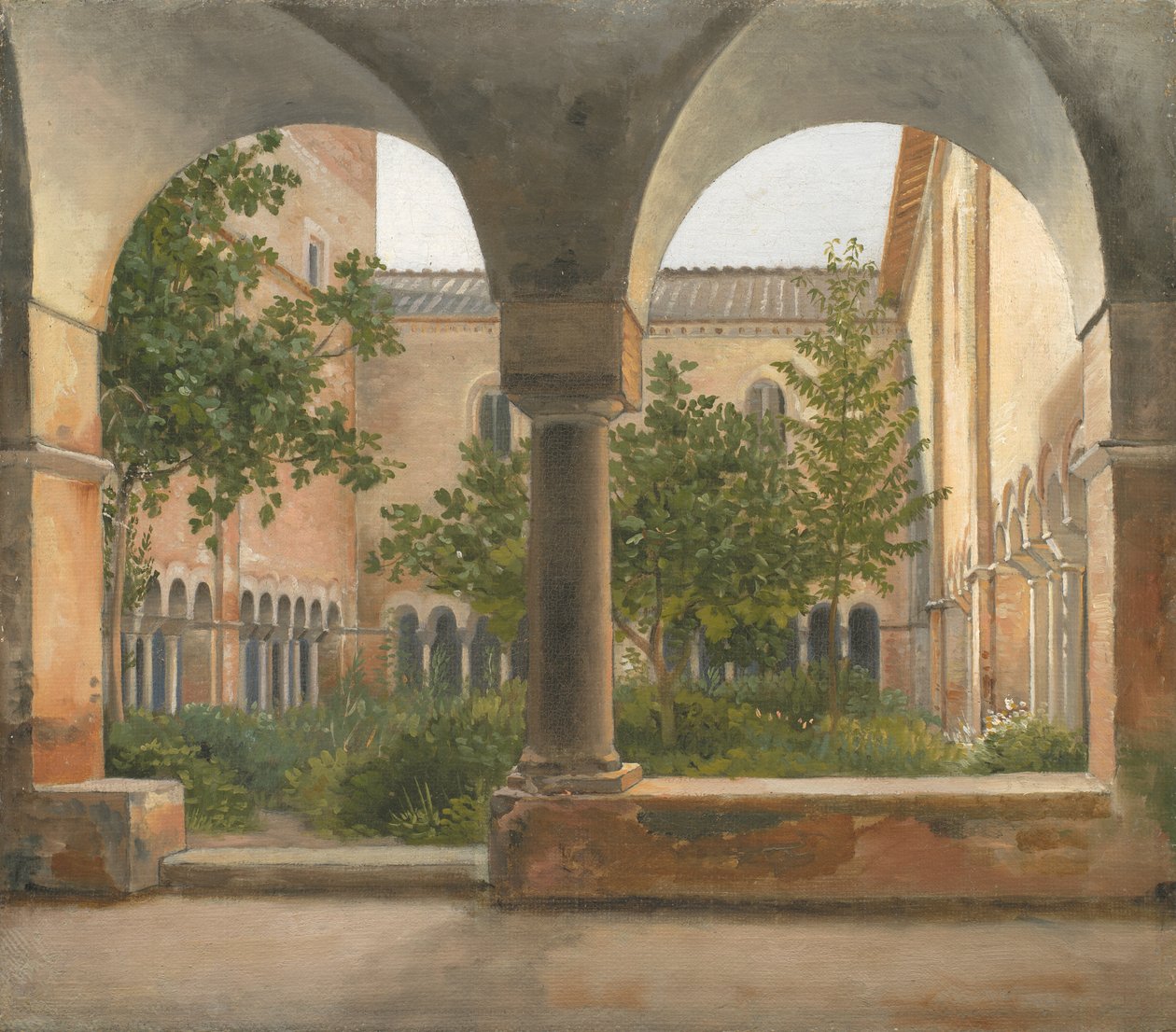 A San Lorenzo kolostor a falakon kívül Rómában alkotó: Christoffer Wilhelm Eckersberg