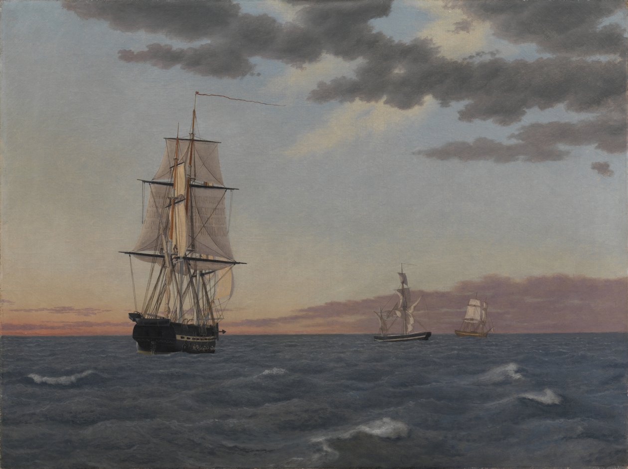 A Corvette "Galathea" hazudik, hogy segítséget küldjön a "St Jean" dandárnak alkotó: Christoffer Wilhelm Eckersberg
