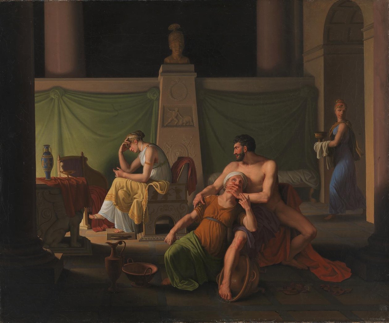 Ulysses visszatérése. Jelenet Homérosz Ulysses című művéből alkotó: Christoffer Wilhelm Eckersberg