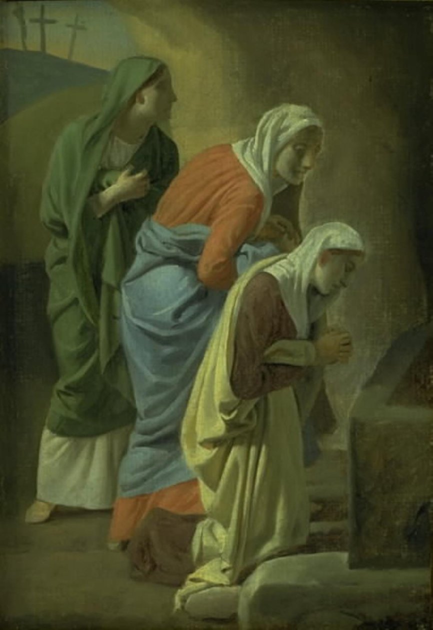 A három Mária Krisztus sírjánál. Tanulmány alkotó: Christoffer Wilhelm Eckersberg