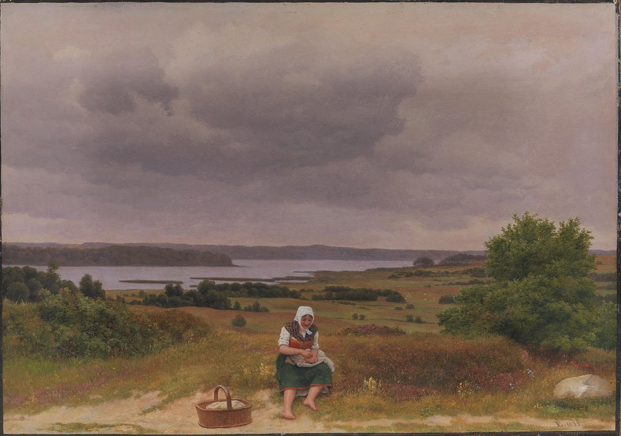 Kilátás a Tűz-tóra Rudersdal közelében, Észak-Sealand alkotó: Christoffer Wilhelm Eckersberg