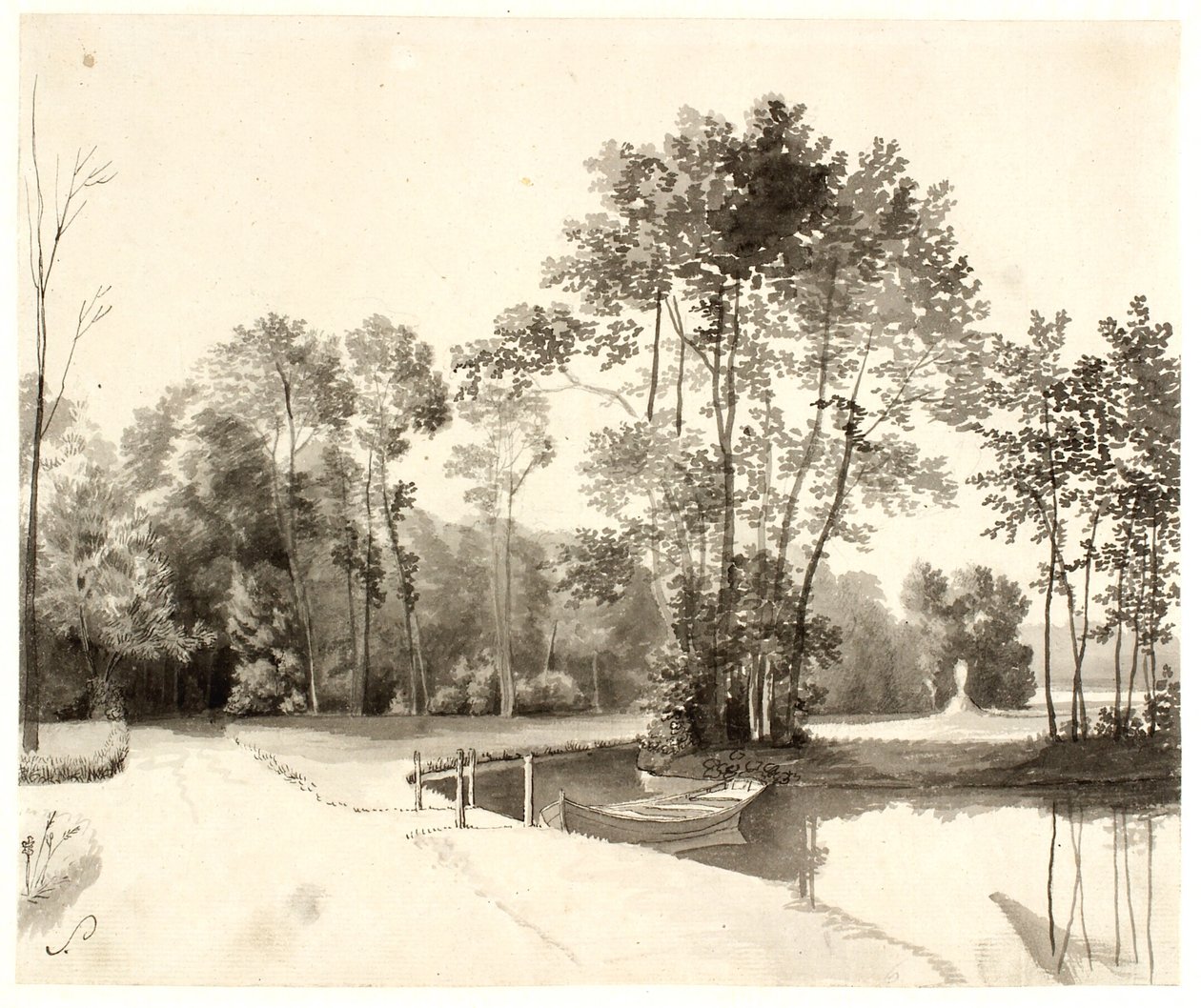 Kilátás a Sanderumgaard kertre alkotó: Christoffer Wilhelm Eckersberg
