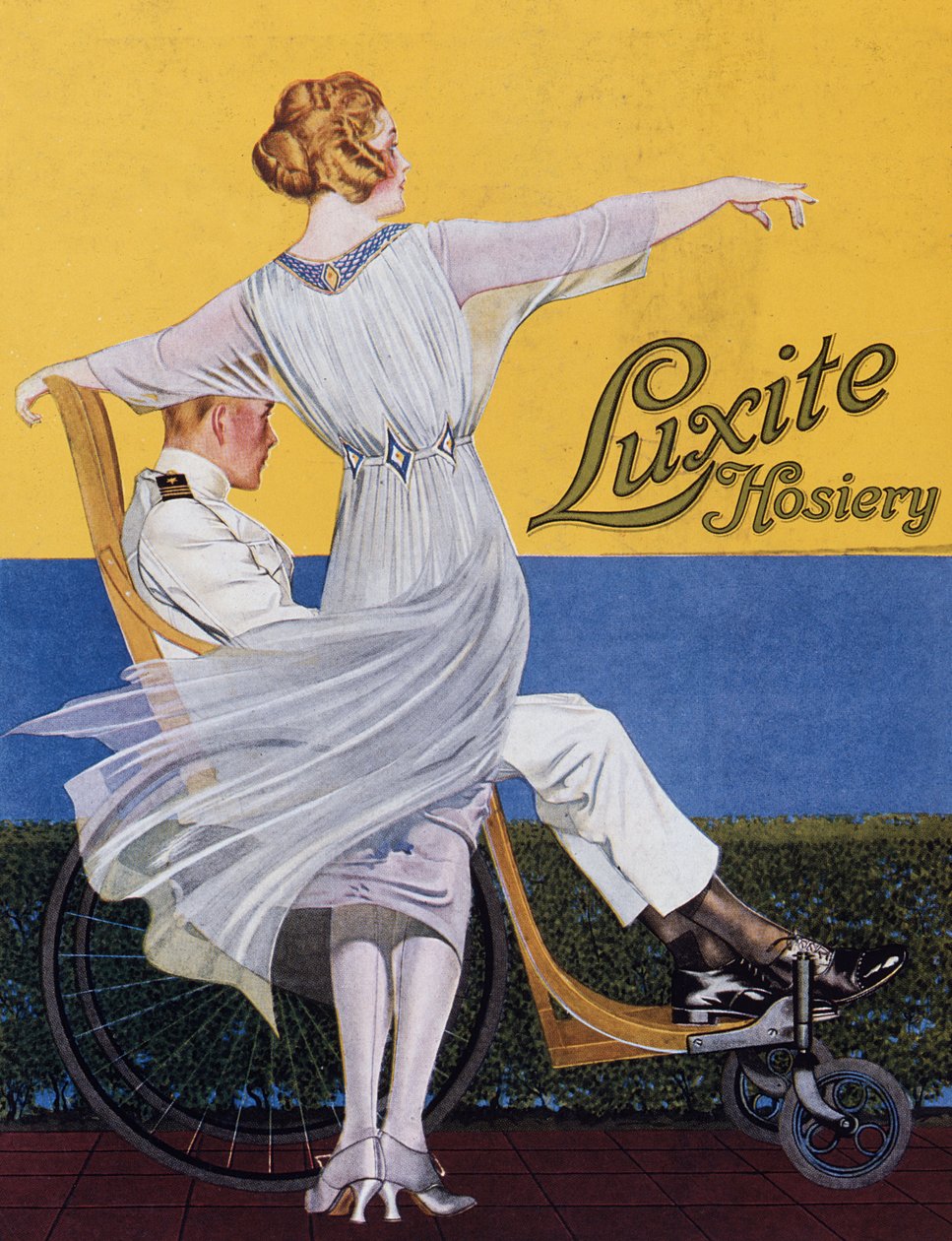 A Luxite Hosiery reklámja, a Vogue magazinból, 1919 alkotó: C. Coles Phillips