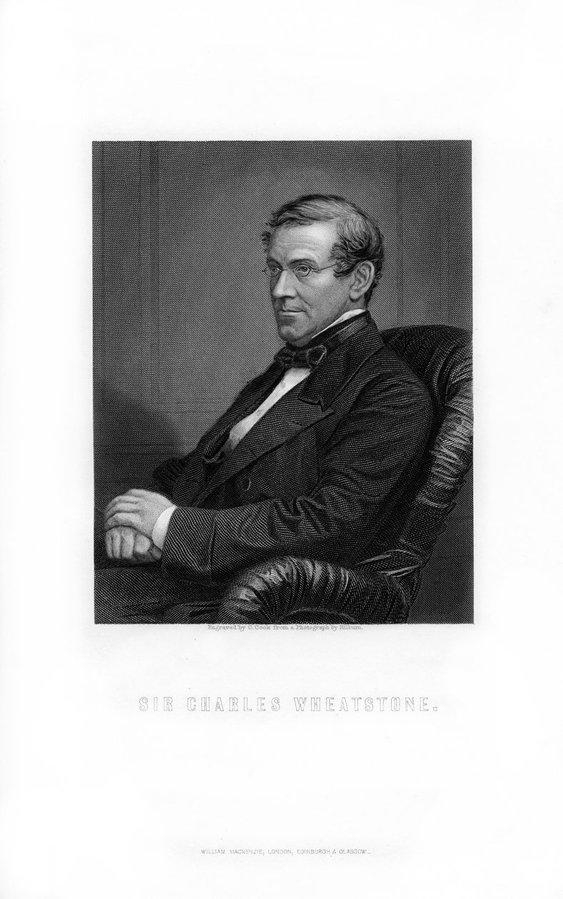 Sir Charles Wheatstone brit feltaláló, 1899. alkotó: C. Cook
