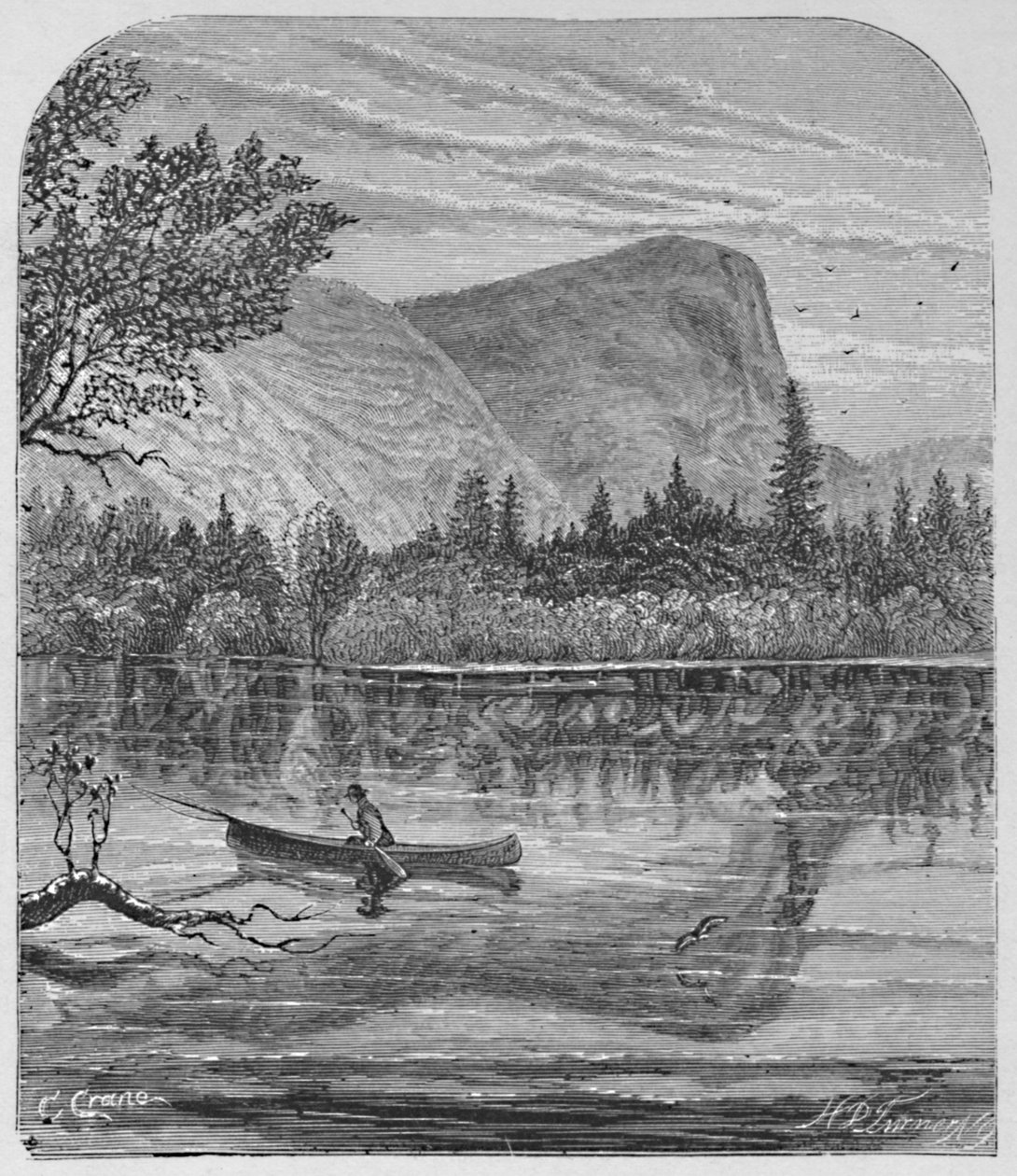„Mirror Lake and Mount Watkins”, 1883 alkotó: C Crane