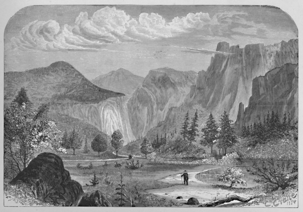 "A Yosemite völgye", 1874, 1883 alkotó: C Crane