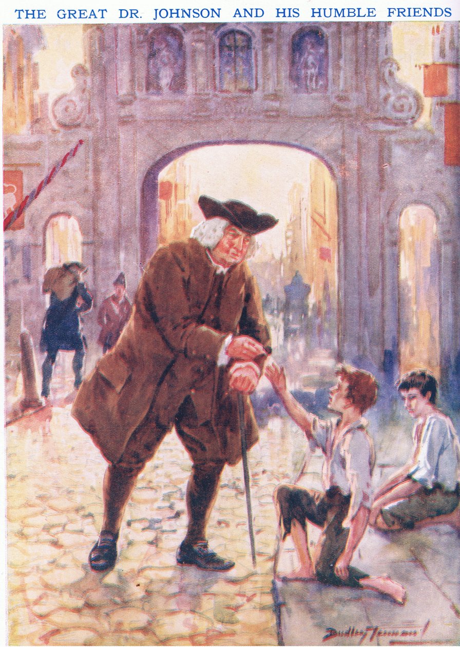A nagyszerű Dr. Johnson és szerény barátai (színes litho) alkotó: C. Dudley Tennant