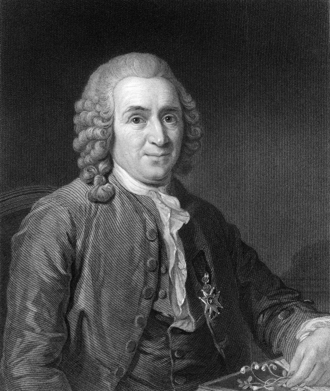Carolus Linnaeus, 18. századi svéd természettudós, 1836. alkotó: C. E. Wagstaff