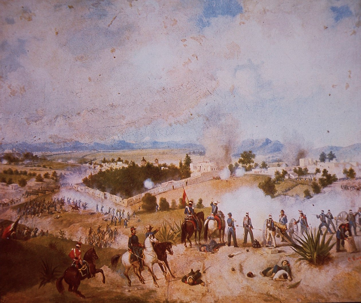 Mexikói-amerikai háború (1846-48), Molino del Rey-i csata, amerikai csapatok támadása alkotó: C. Escalante