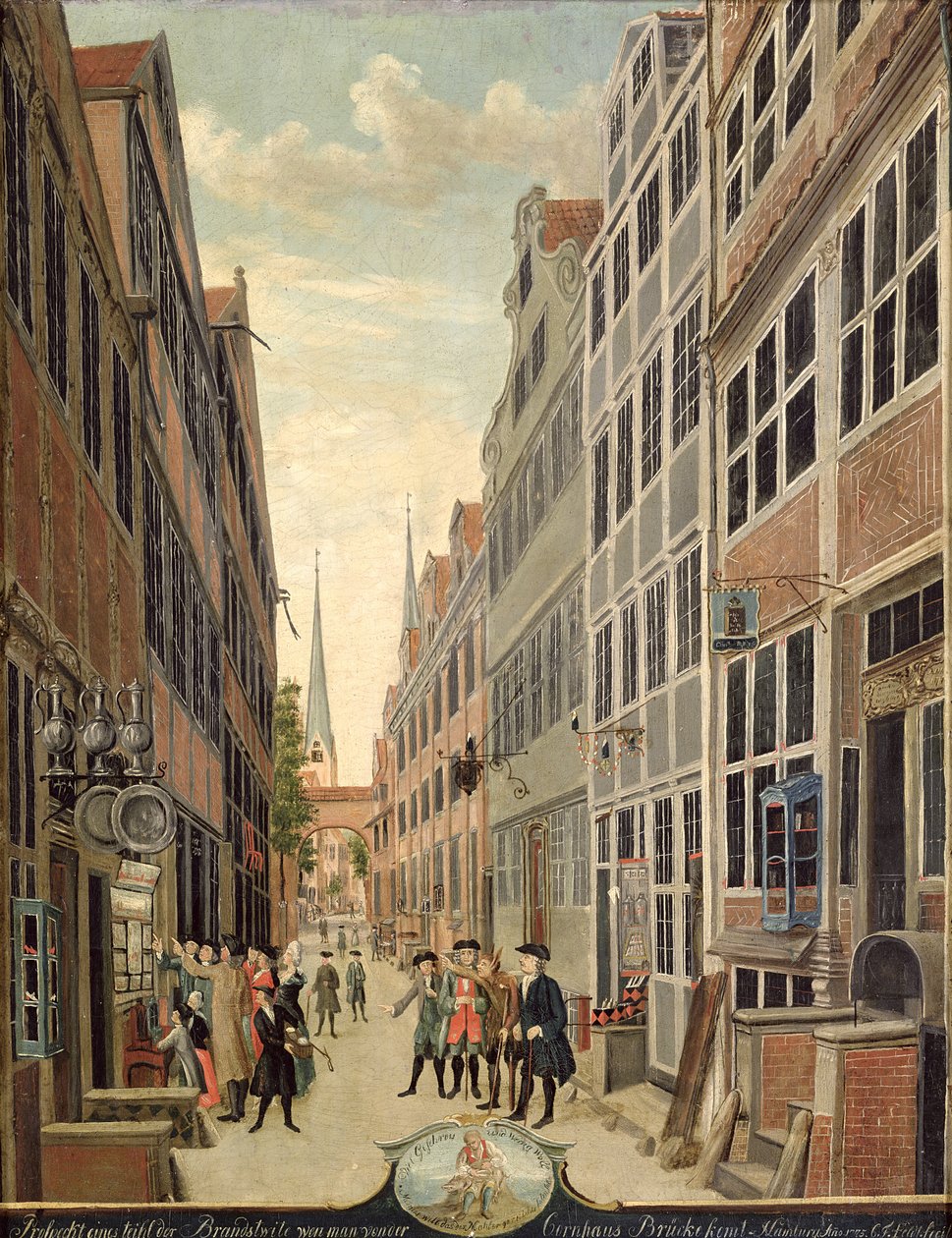 Brandstweite Hamburgban, 1775 alkotó: C. F. Feldt